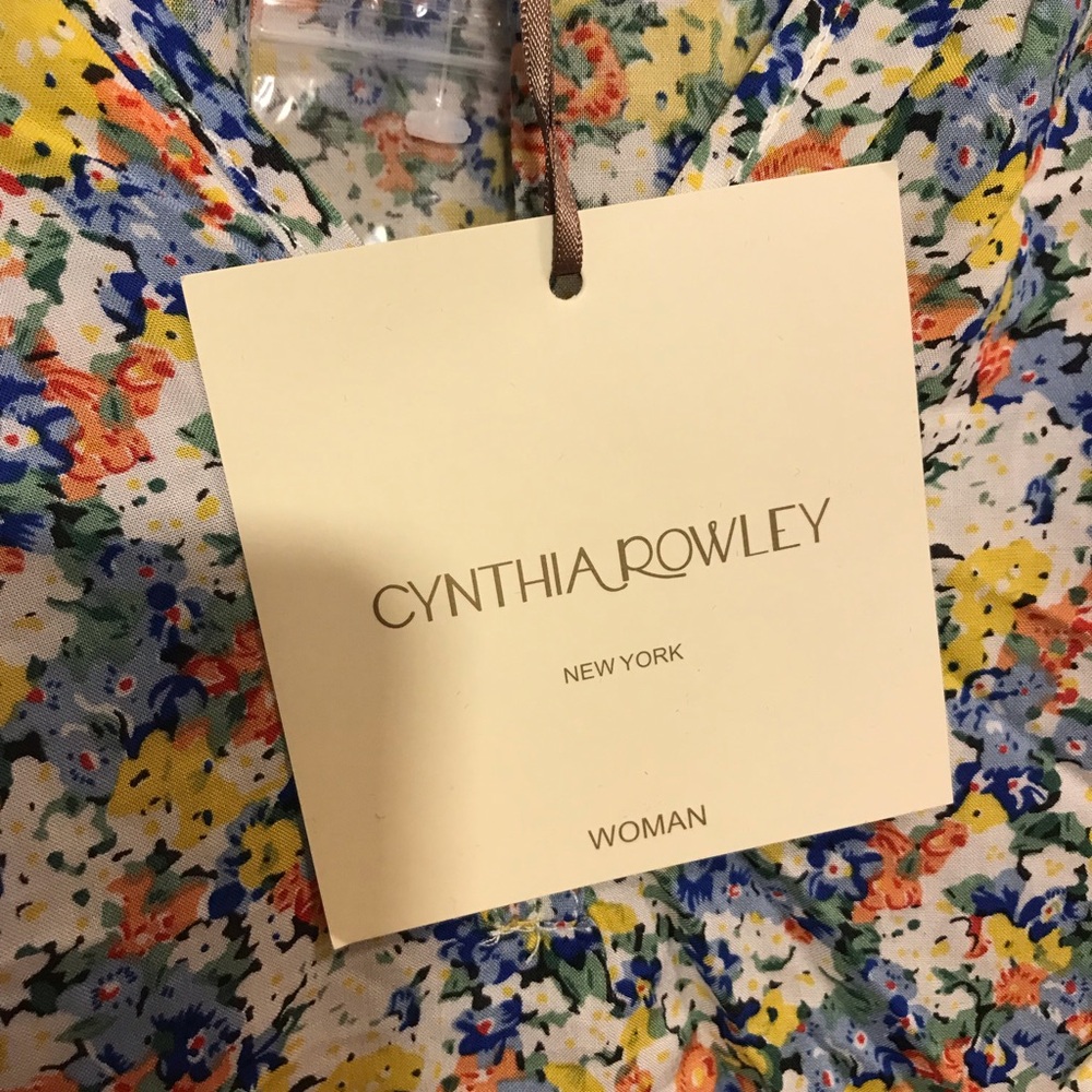 Cynthia Rowley Floral V-Neck Long Sleeve Blouse Size 1X - Picture 3 of 4